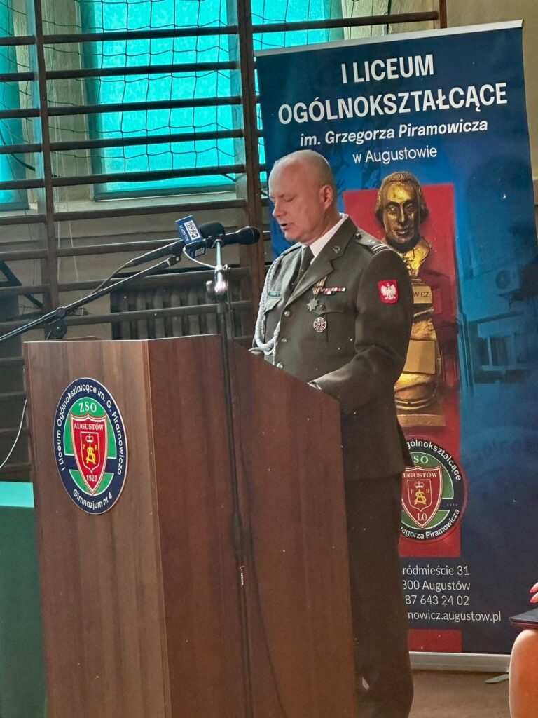 Wystąpienie ppłk. Jana Suwary z Wojskowego Centrum Rekrutacji w Suwałkach