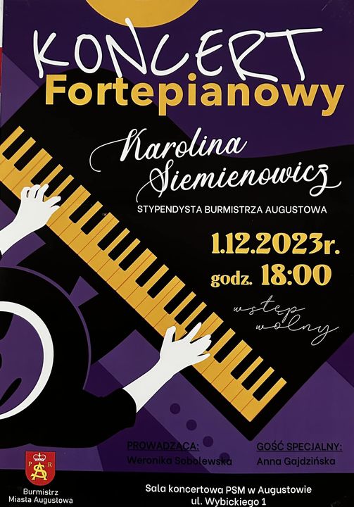 Plakat koncertu Karoliny Siemienowicz