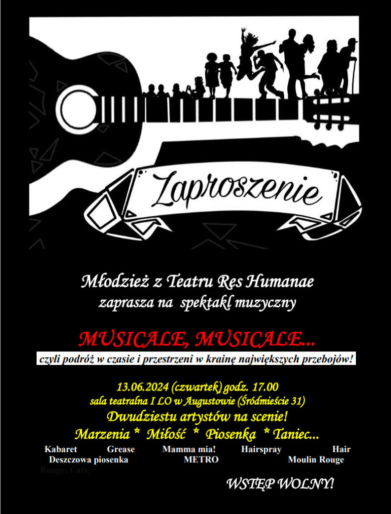Plakat informujący o spektaklu