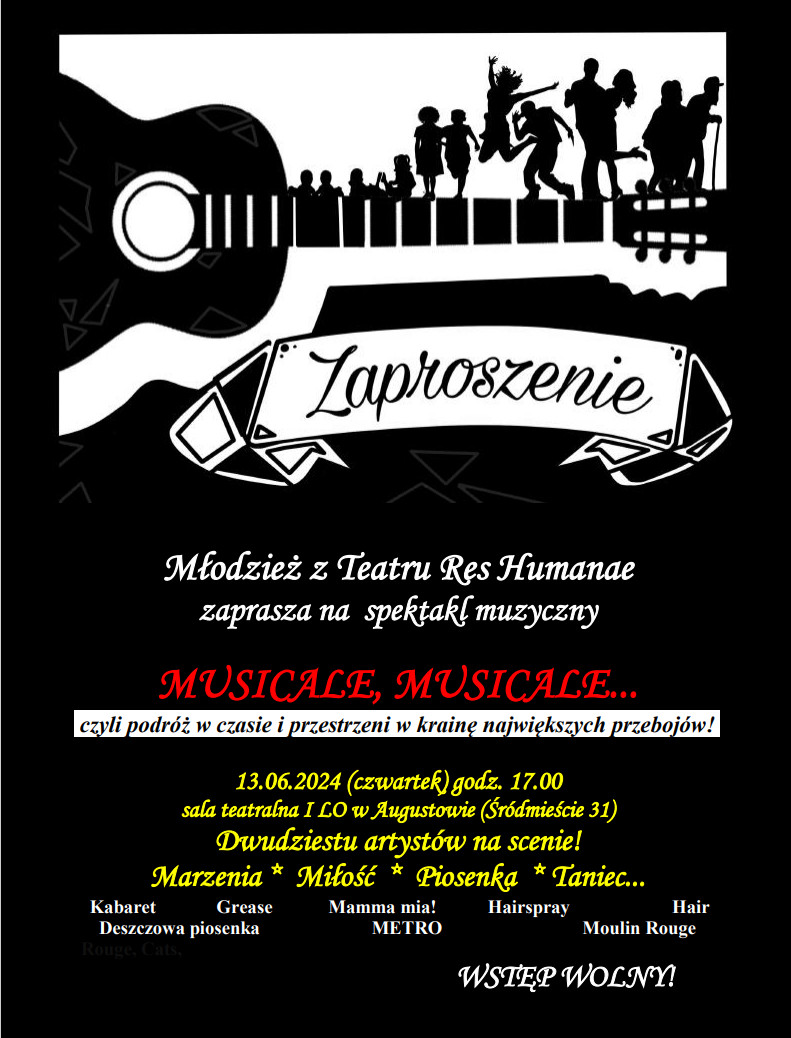Plakat informujący o spektaklu