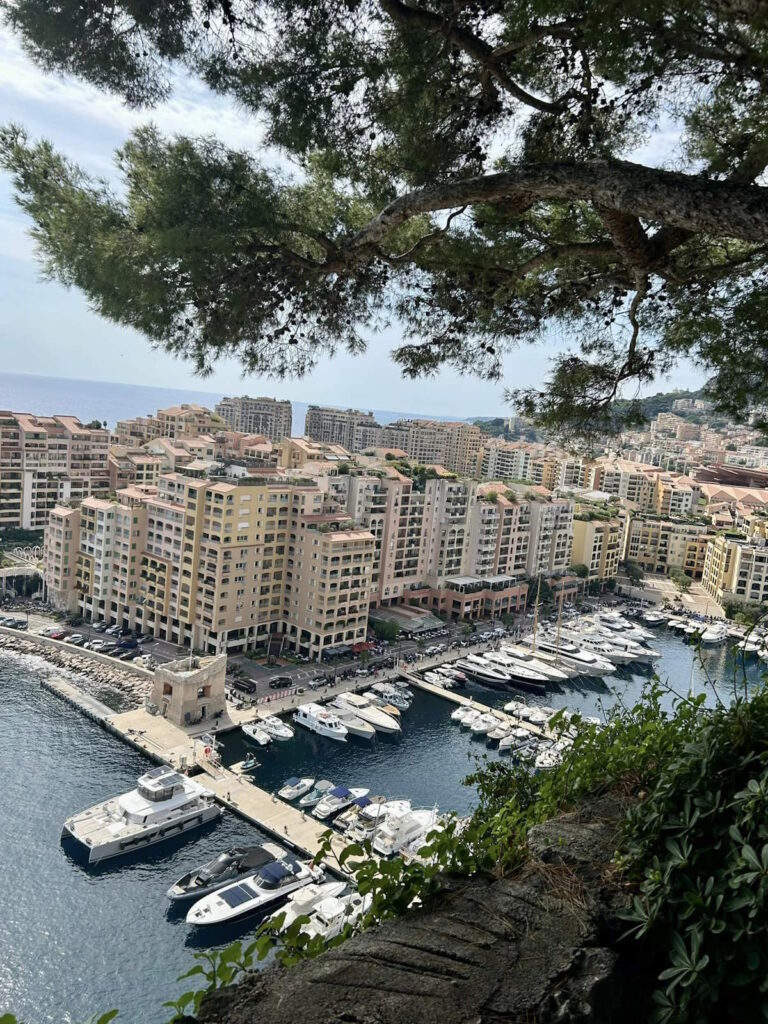 Dzielnica mieszkalna i port jachtowy na riwierze