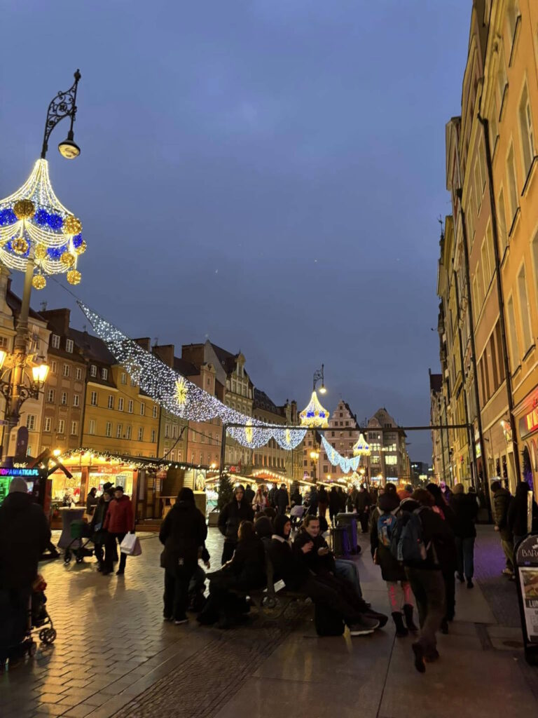 Starówka Wrocławia wieczorem