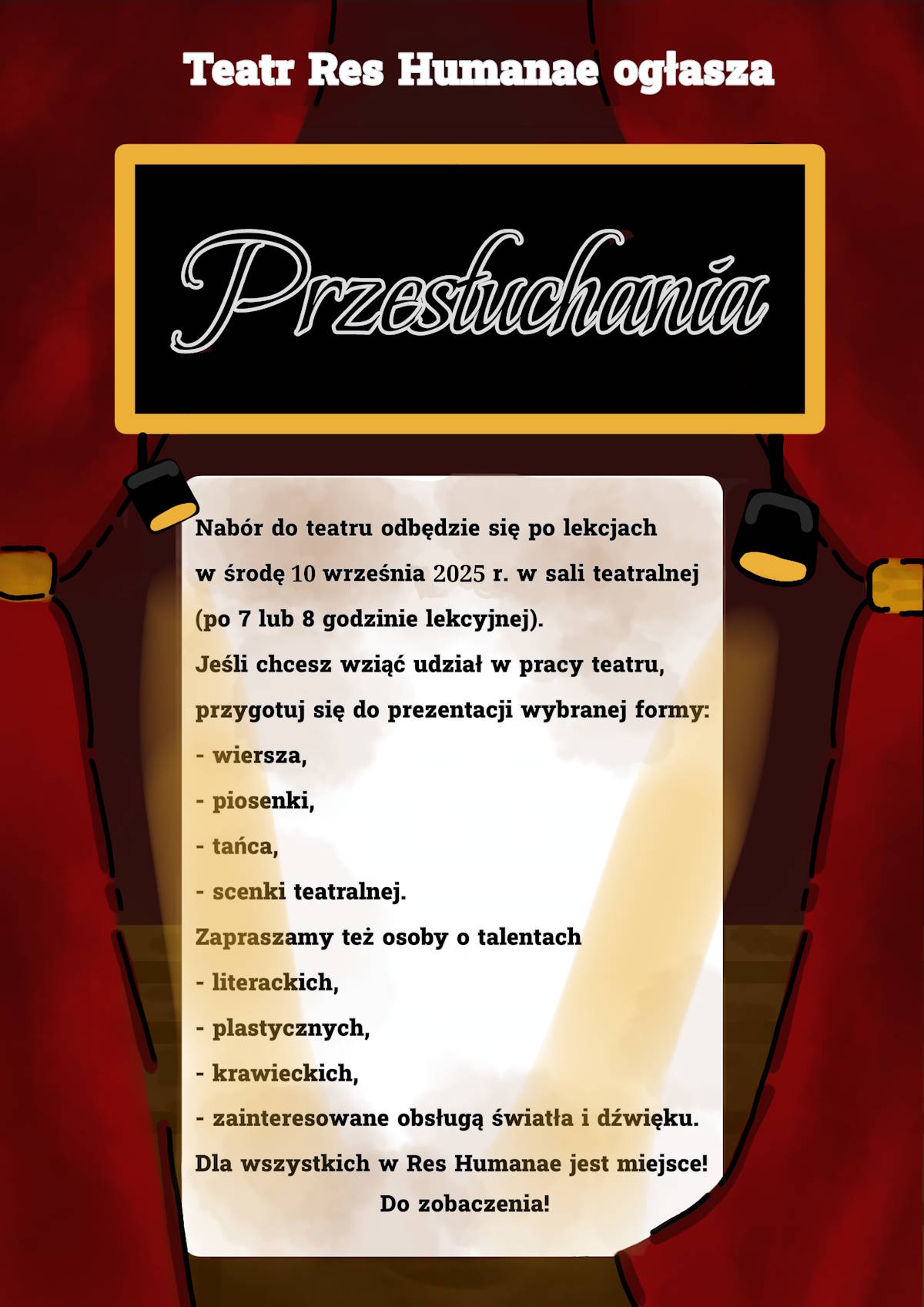 Plakat rekrutacyjny