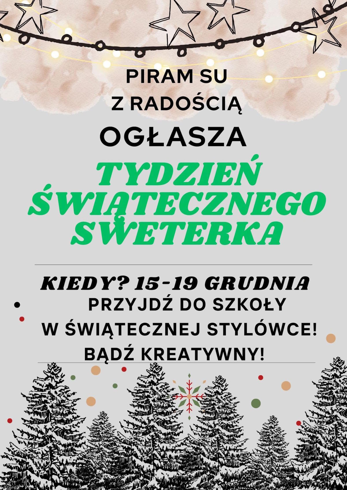 Plakat Tygodnia Świątecznego Sweterka