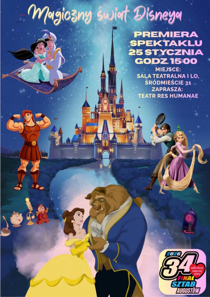 Plakat spektaklu "Magiczny Świat Disneya"