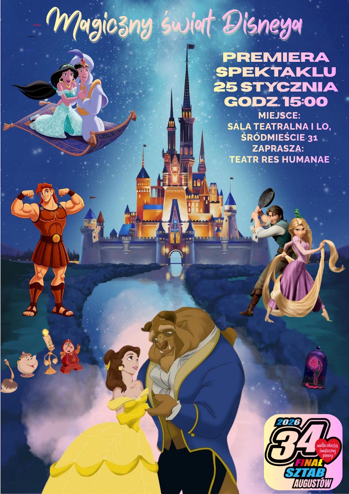 Plakat spektaklu "Magiczny Świat Disneya"