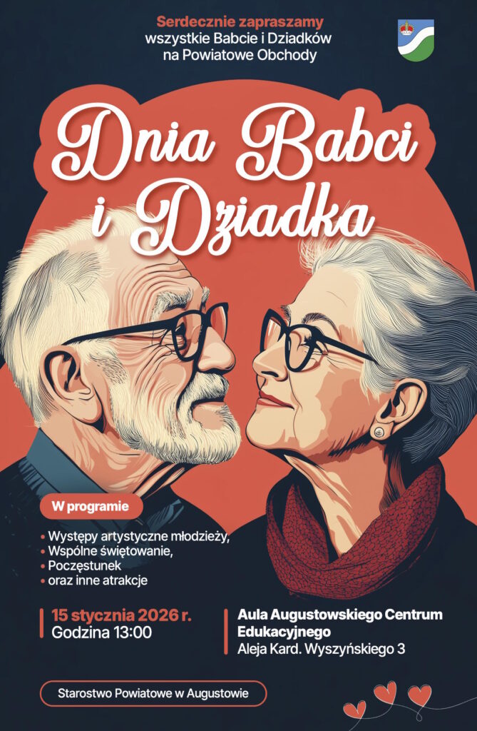 Plakat Powiatowych Obchodów Dnia Babci i Dziadka
