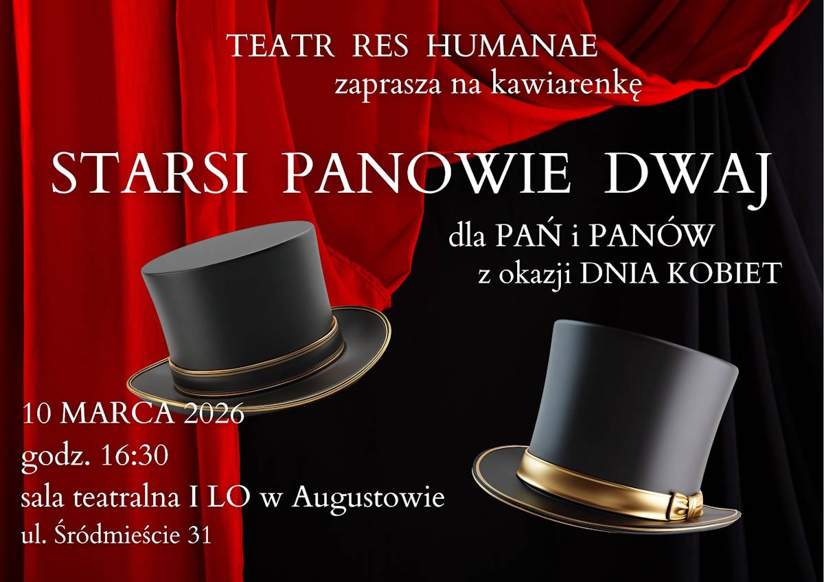 Plakat kawiarenki Starsi Panowie Dwaj